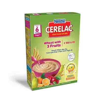 Cerelac-3 Fruits Wheat & Milk 400 Gm (BIB)